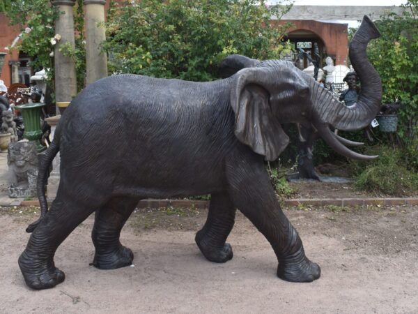 A monumental bronze elephant, plumbed as a fountain