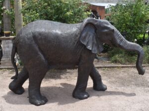 Bronze Elephant w/ Trunk Down