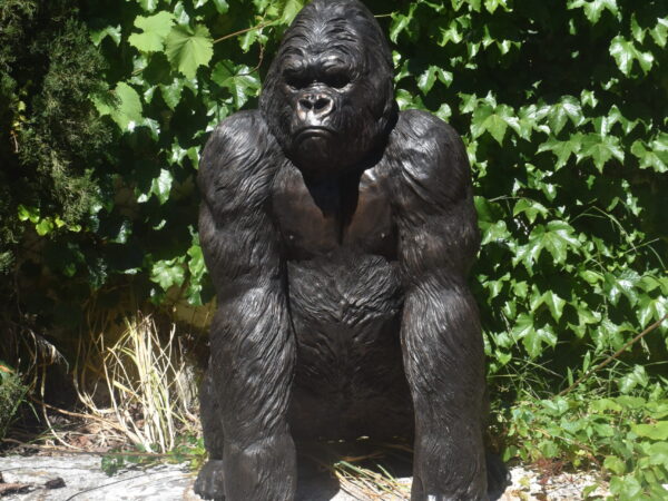 A large bronze sculpture of a Gorilla