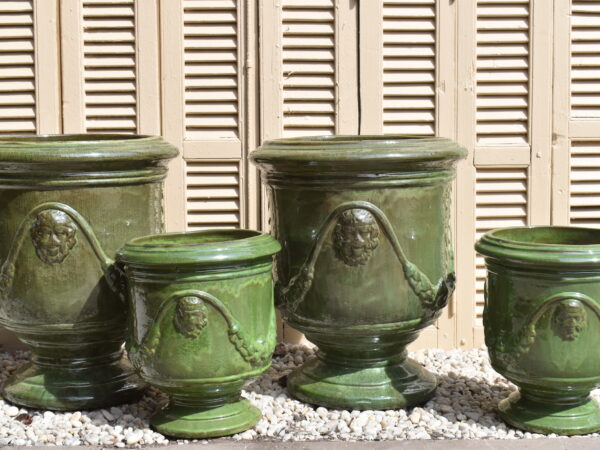 Anduze Glazed Olive Green Greco Pot