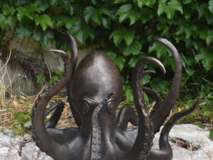 a bronze octopus