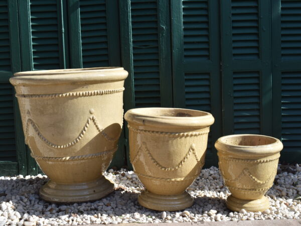 Crackle Ambre Glaze Anduze Gurilande Style Pot