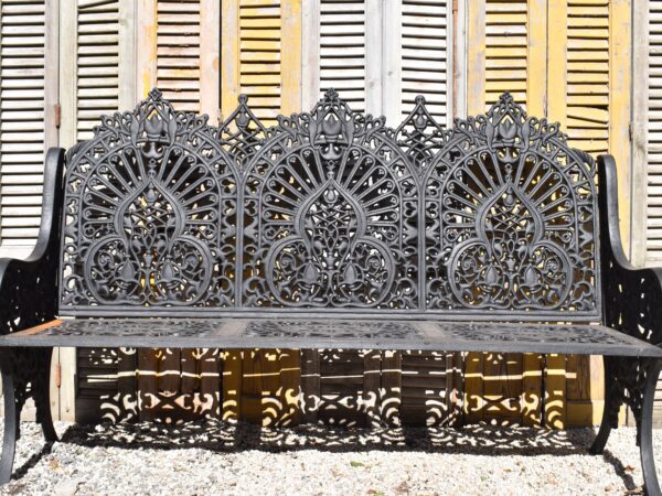a Persian pattern cast iron Coalbrookdale style bench