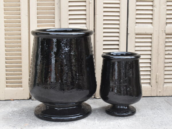 Glazed Black Eco Urn