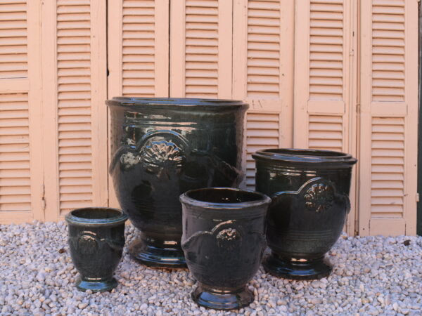 Mint Green glazed Anduze style urns